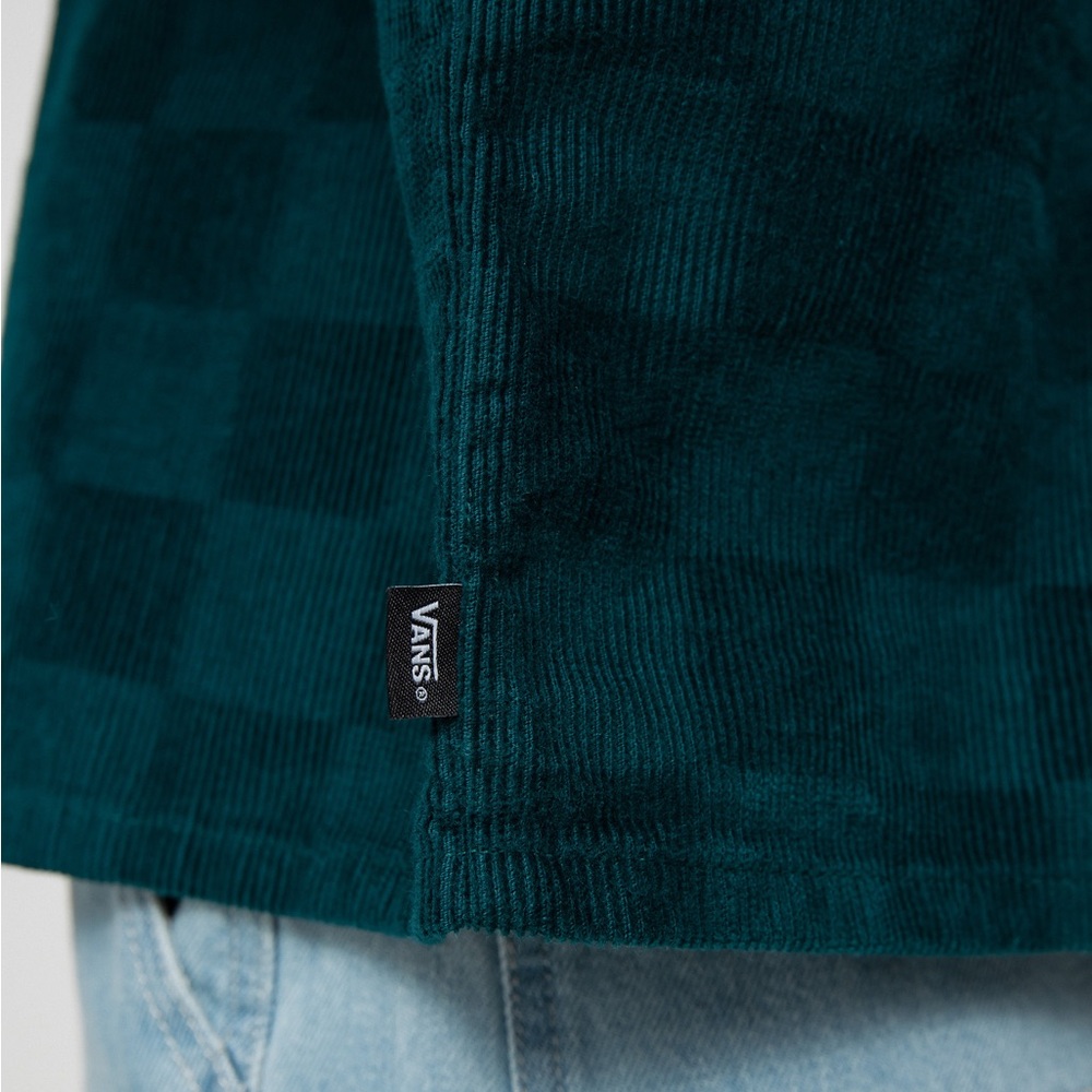 Vans Checkerboard Corduroy Shacket XS | Oversized Button Down Jacket 100% Cotton - Picture 10 of 12
